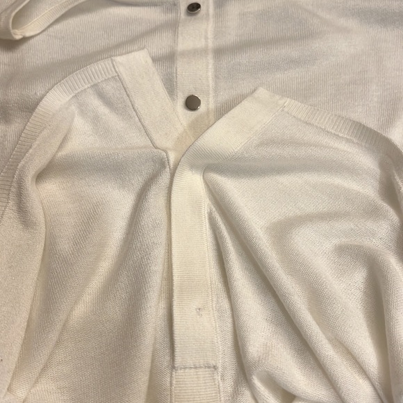 NYDJ Large Off-white Boatneck Sweater with Decorative Buttons on Back - Picture 5 of 7